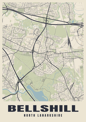 Bellshill Street Map Poster