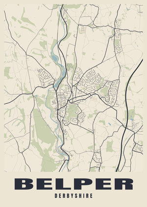 Belper Street Map Poster