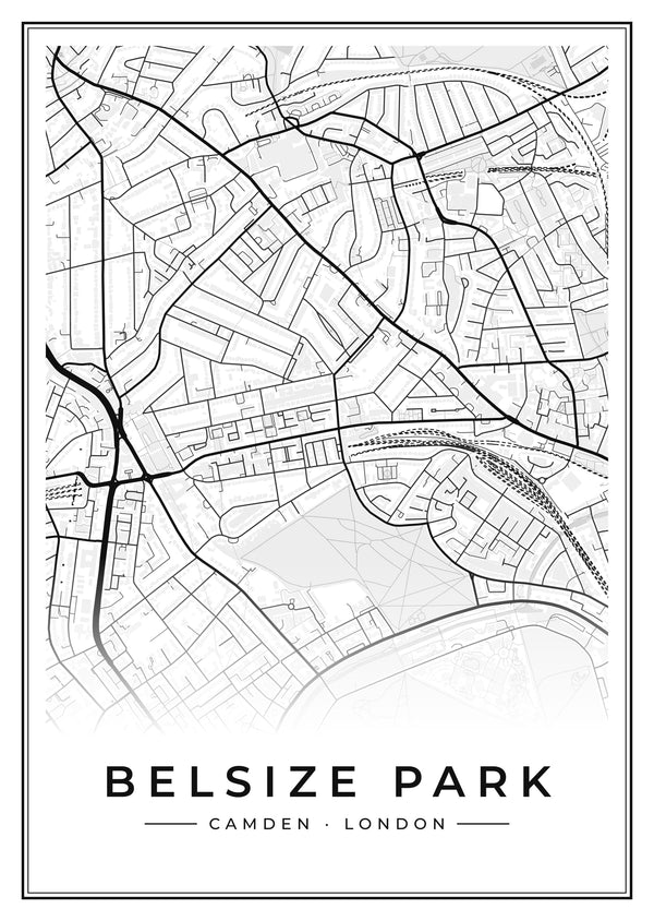 Belsize Park Street Map Poster