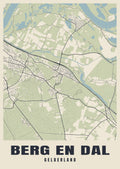 Street map poster of Berg en Dal, Gelderland