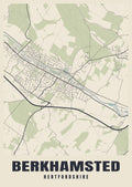 Street map poster of Berkhamsted, Hertfordshire
