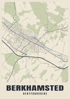 Street map poster of Berkhamsted, Hertfordshire