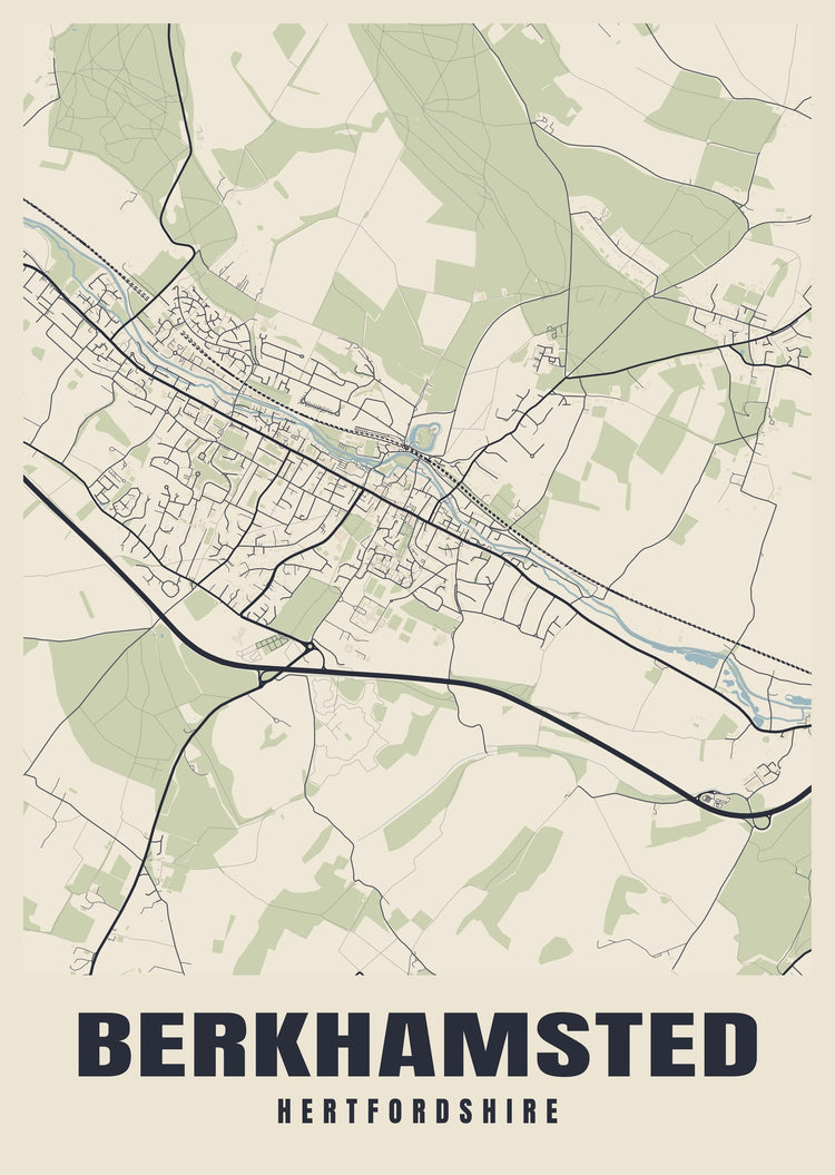 Berkhamsted Street Map Poster