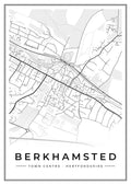 Street map poster of Berkhamsted town centre, Hertfordshire