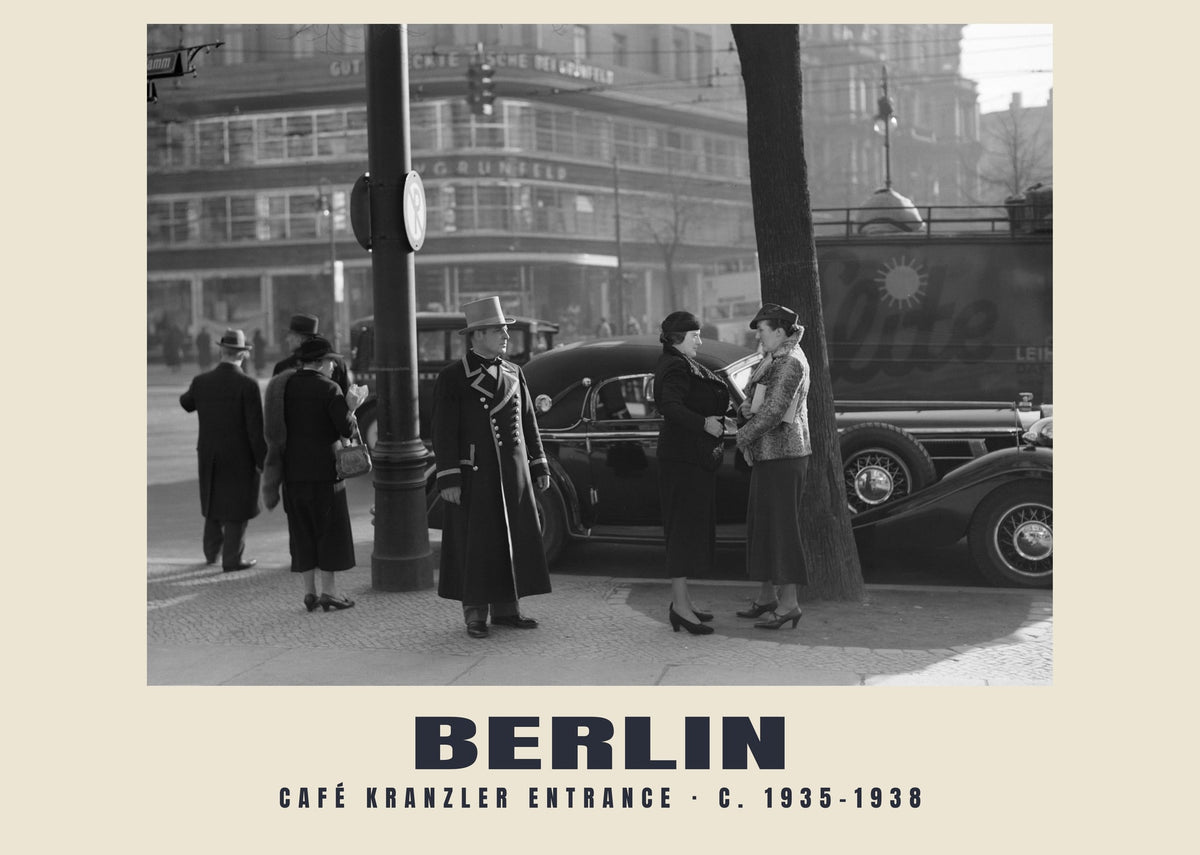 Café Kranzler Entrance, Berlin, c. 1935–1938 heritage photograph