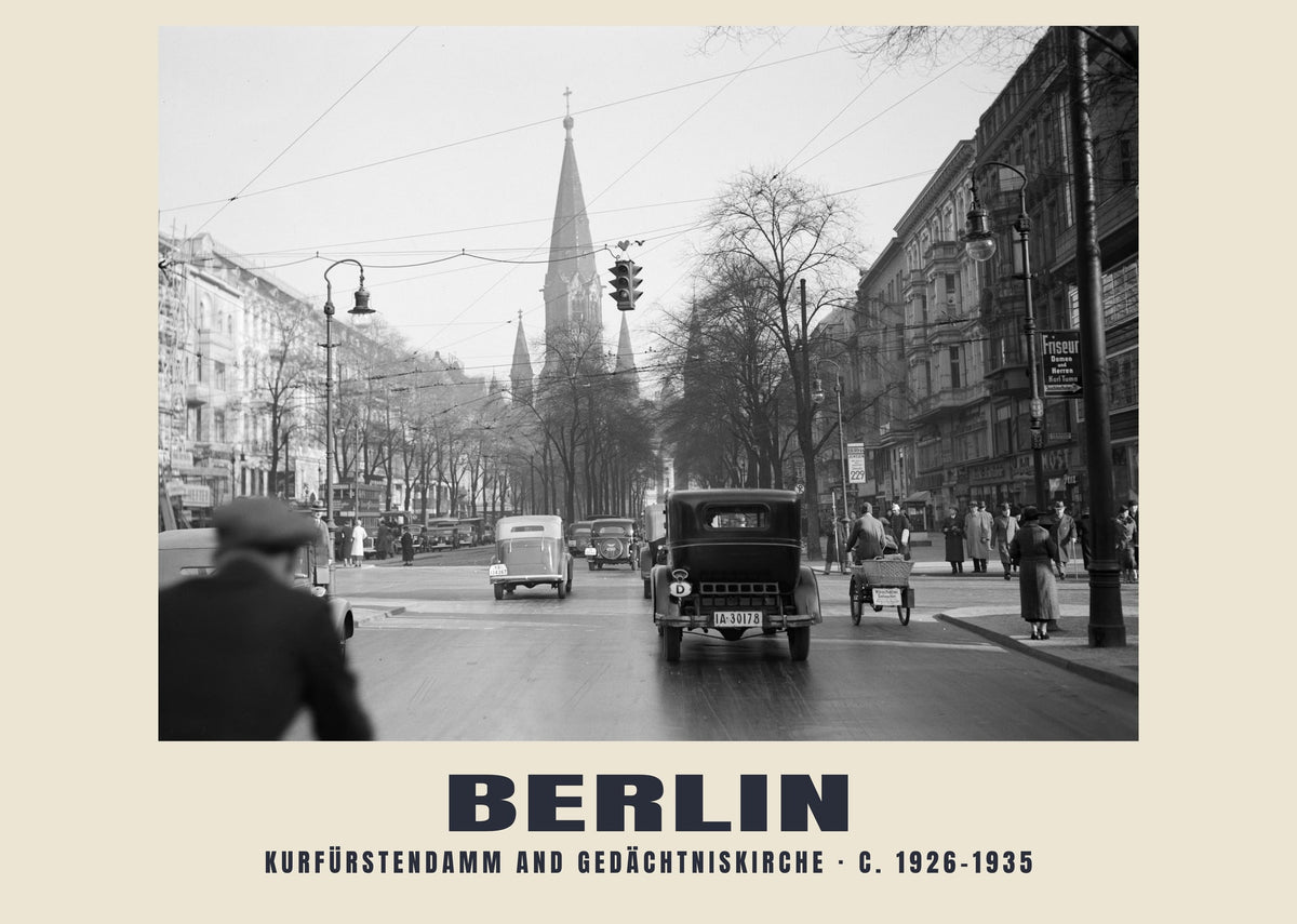Kurfürstendamm and Gedächtniskirche, Berlin, c. 1926–1935 heritage photograph