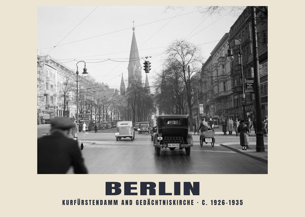 Kurfürstendamm and Gedächtniskirche, Berlin — c. 1926–1935 · Historic photograph print