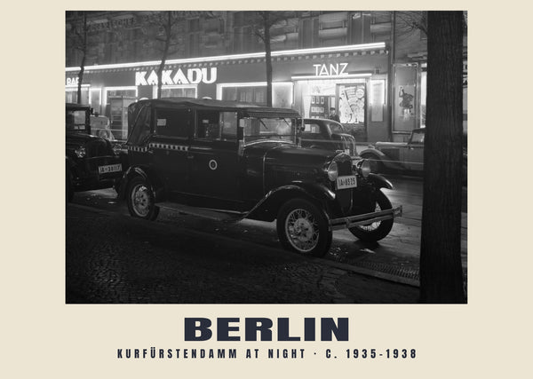 Kurfürstendamm at Night, Berlin — c. 1935–1938 · Historic photograph print