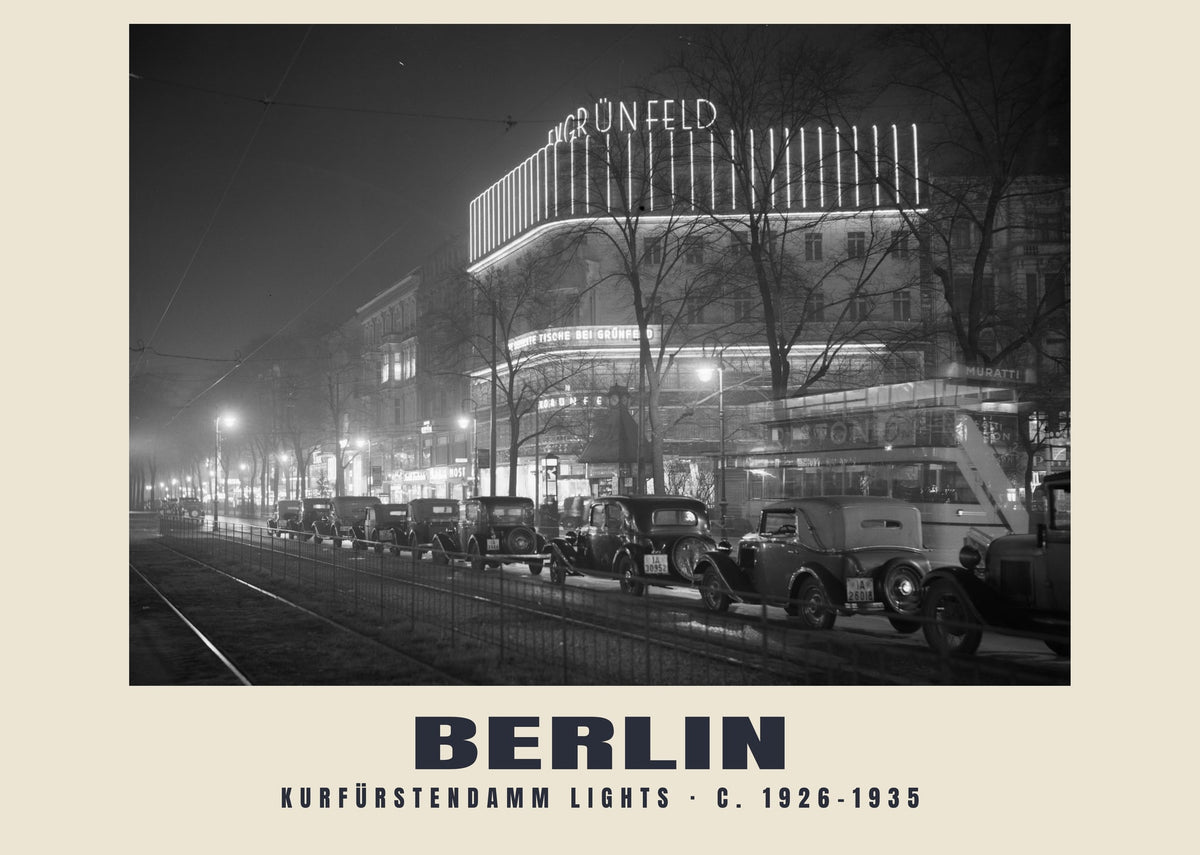 Kurfürstendamm Lights, Berlin, c. 1926–1935 heritage photograph