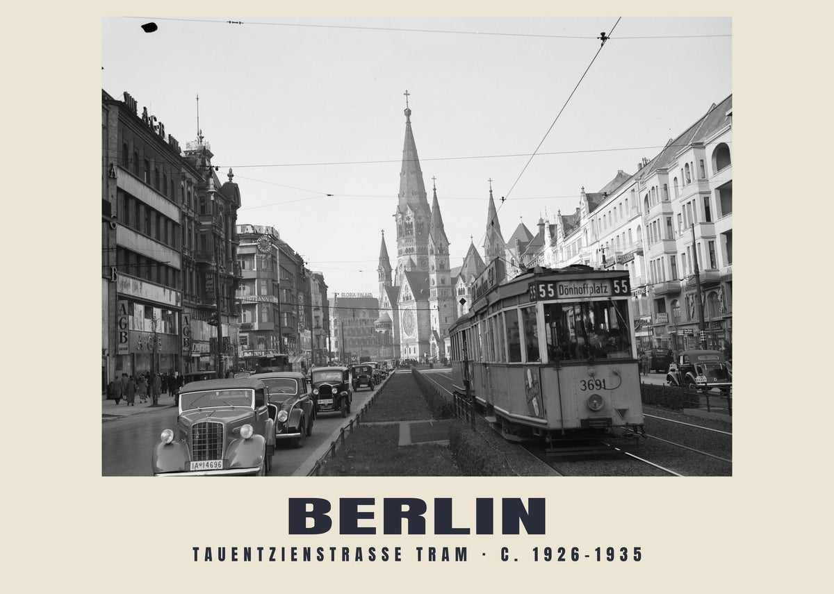 Tauentzienstraße Tram, Berlin, c. 1926–1935 heritage photograph