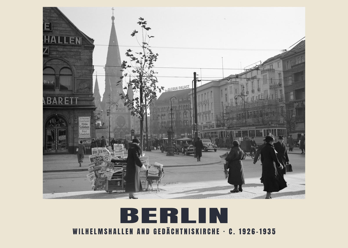 Wilhelmshallen and Gedächtniskirche, Berlin, c. 1926–1935 heritage photograph