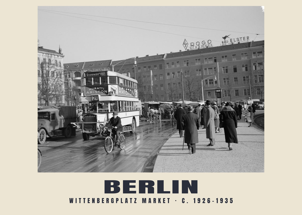 Wittenbergplatz Market, Berlin, c. 1926–1935 heritage photograph