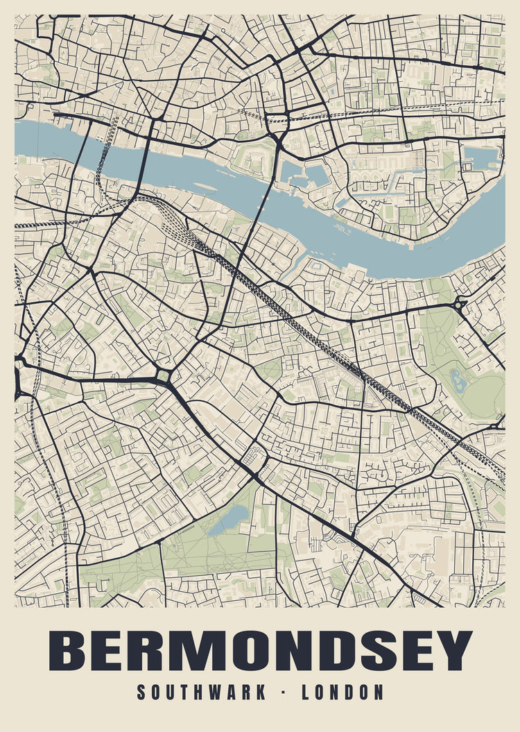 Bermondsey Heritage Street Map Poster