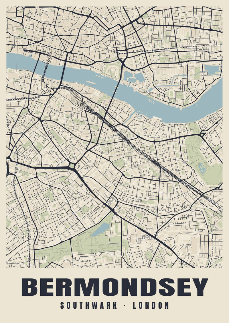 Bermondsey Heritage Street Map Poster