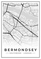 Street map poster of Bermondsey, Southwark, London