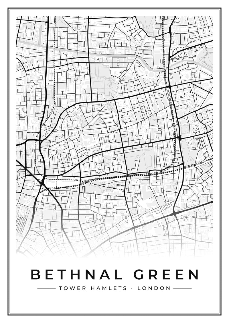 Bethnal Green Street Map Poster