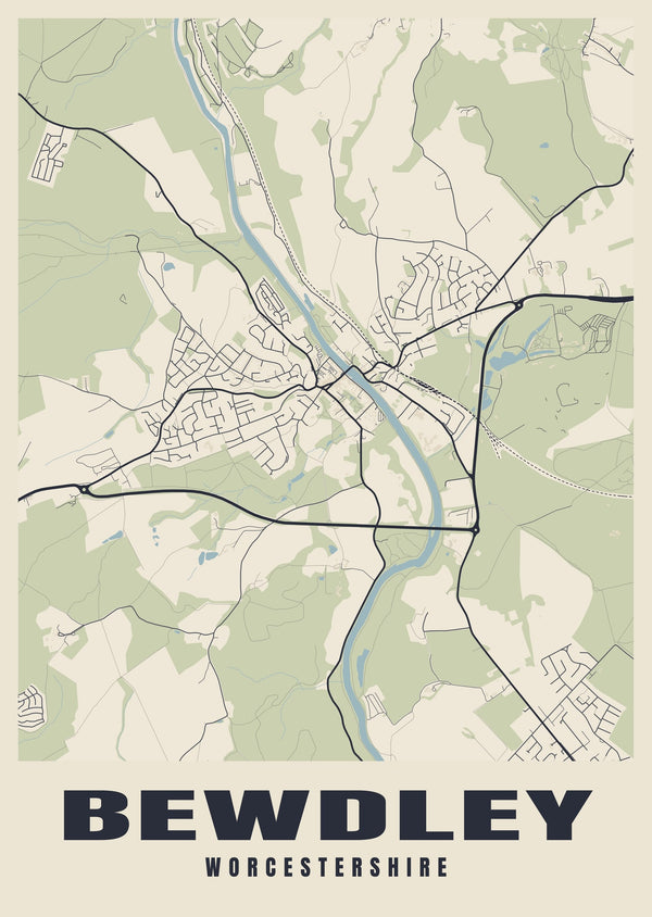 Bewdley Street Map Poster