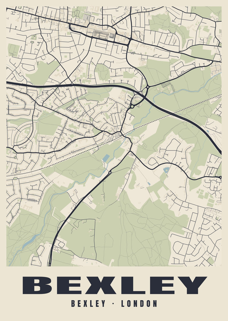 Bexley Heritage Street Map Poster