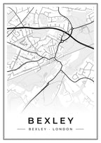 Street map poster of Bexley, Bexley, London