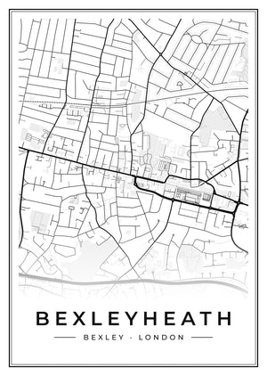 Bexleyheath Street Map Poster