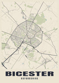 Street map poster of Bicester, Oxfordshire