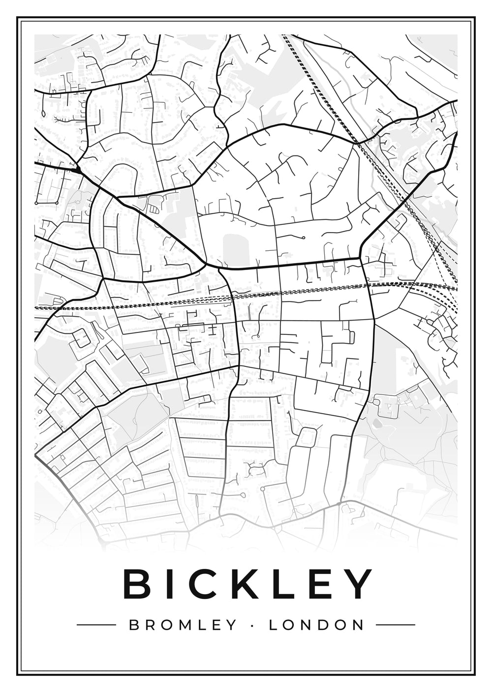 Bickley Street Map Poster