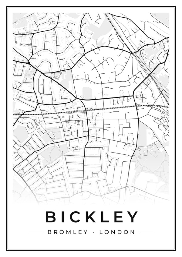 Bickley Street Map Poster