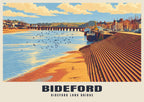 Bideford Long Bridge poster, Retro Railway style