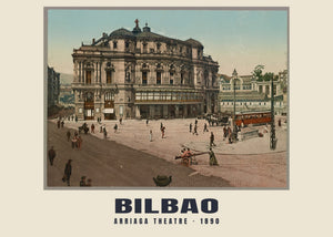 Arriaga Theatre, Bilbao — 1890 · Vintage photochrom print