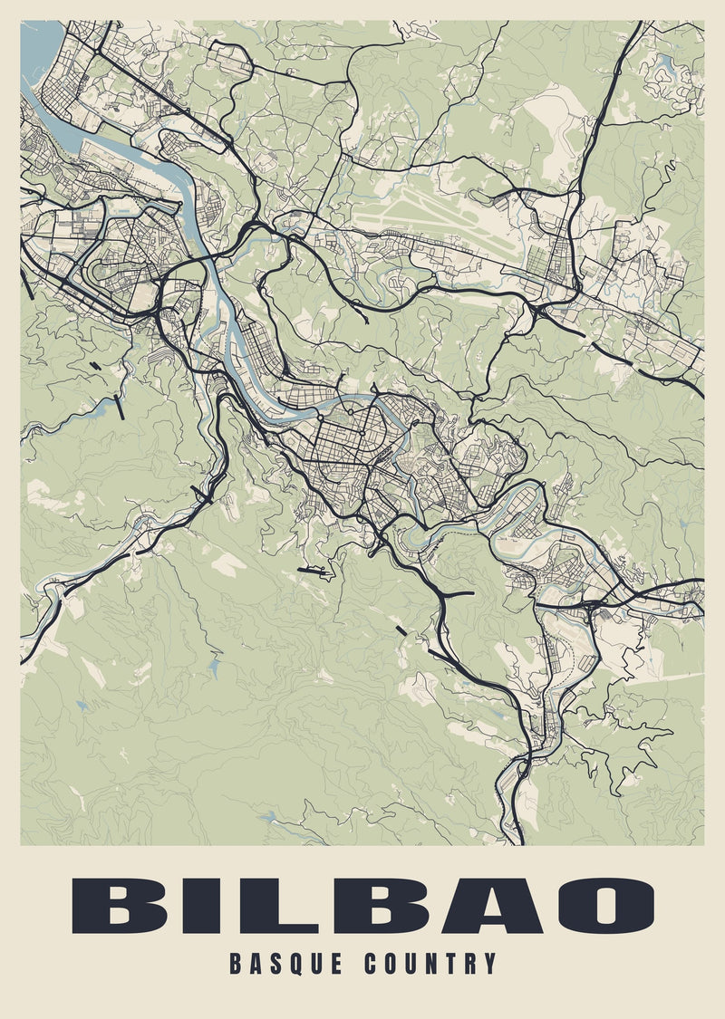 Bilbao Street Map Poster