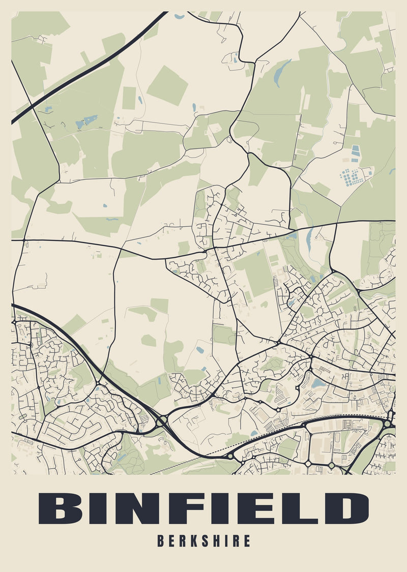 Binfield Street Map Poster