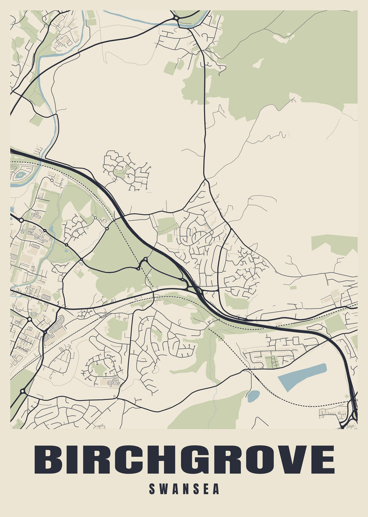 Birchgrove Street Map Poster