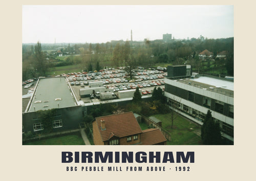 BBC Pebble Mill from above, Birmingham, 1992 heritage photograph