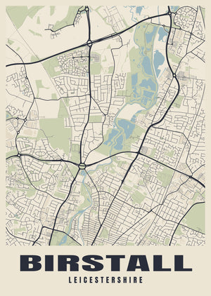 Birstall Street Map Poster