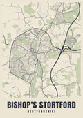 Street map poster of Bishop's Stortford, Hertfordshire
