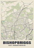 Street map poster of Bishopbriggs, East Dunbartonshire