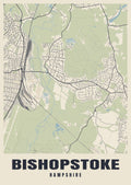 Street map poster of Bishopstoke, Hampshire