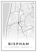 Street map poster of Bispham village centre, Lancashire