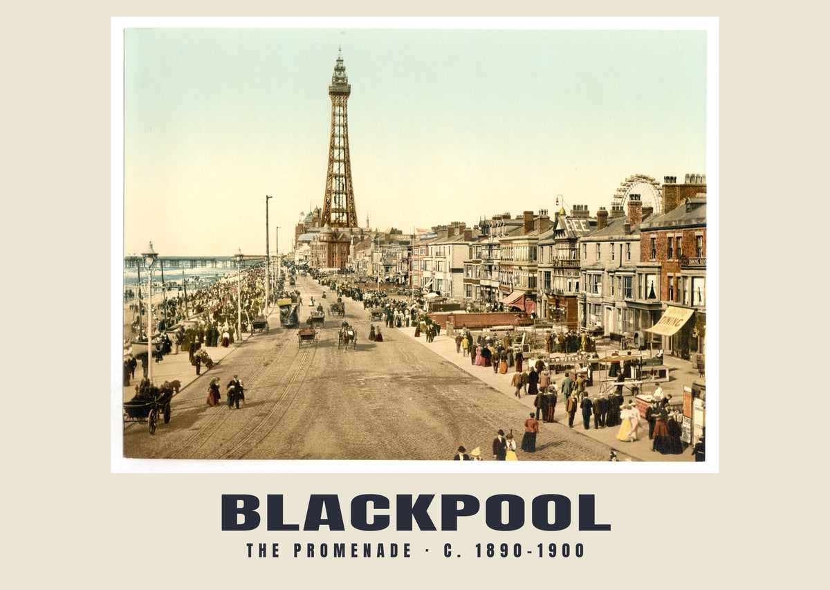 The Promenade, Blackpool, c. 1890–1900 heritage photograph