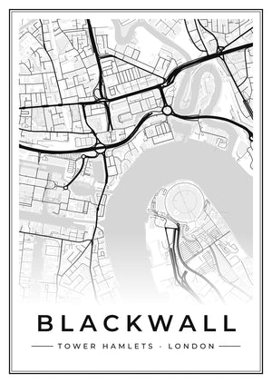 Blackwall Street Map Poster