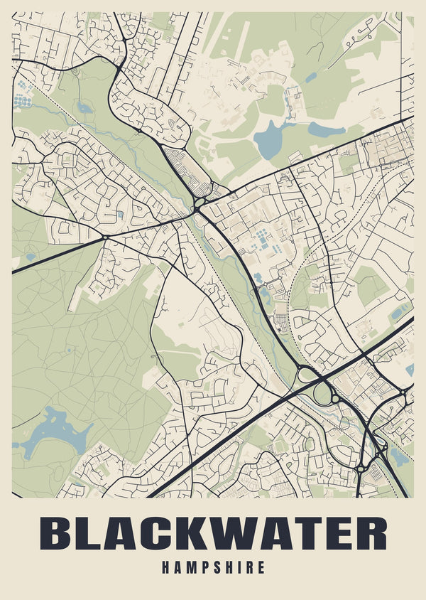 Blackwater Street Map Poster