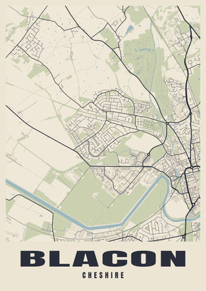 Blacon Street Map Poster