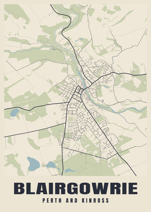 Blairgowrie Street Map Poster