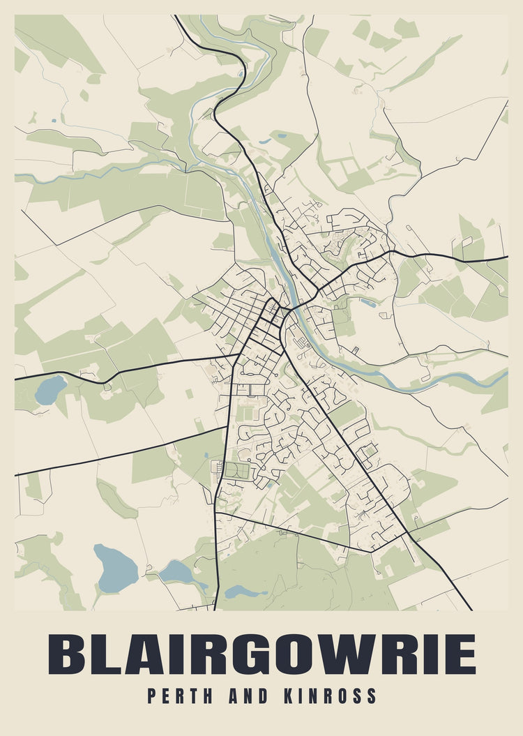 Blairgowrie Street Map Poster