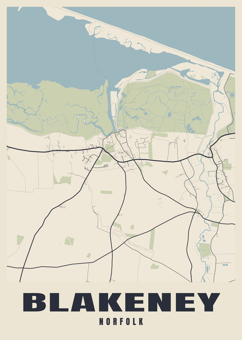 Blakeney Street Map Poster