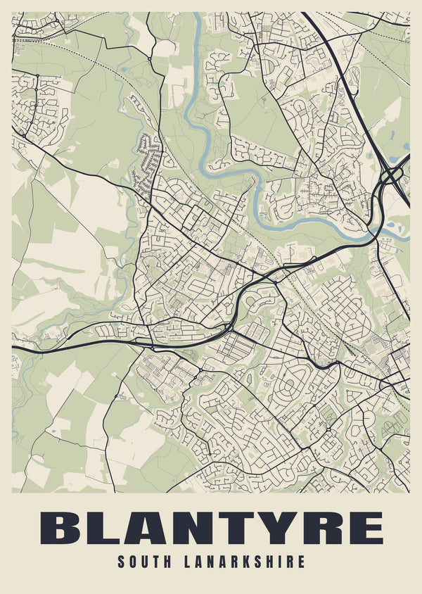 Blantyre Street Map Poster