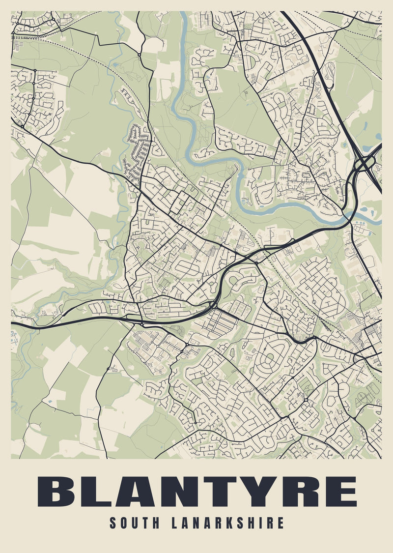 Blantyre Street Map Poster