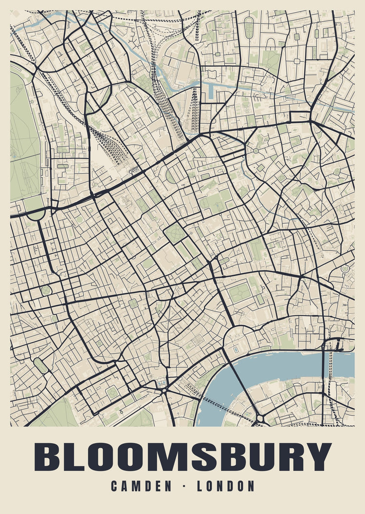 Bloomsbury Heritage Street Map Poster