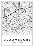 Street map poster of Bloomsbury, Camden, London