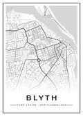 Street map poster of Blyth town centre, Northumberland